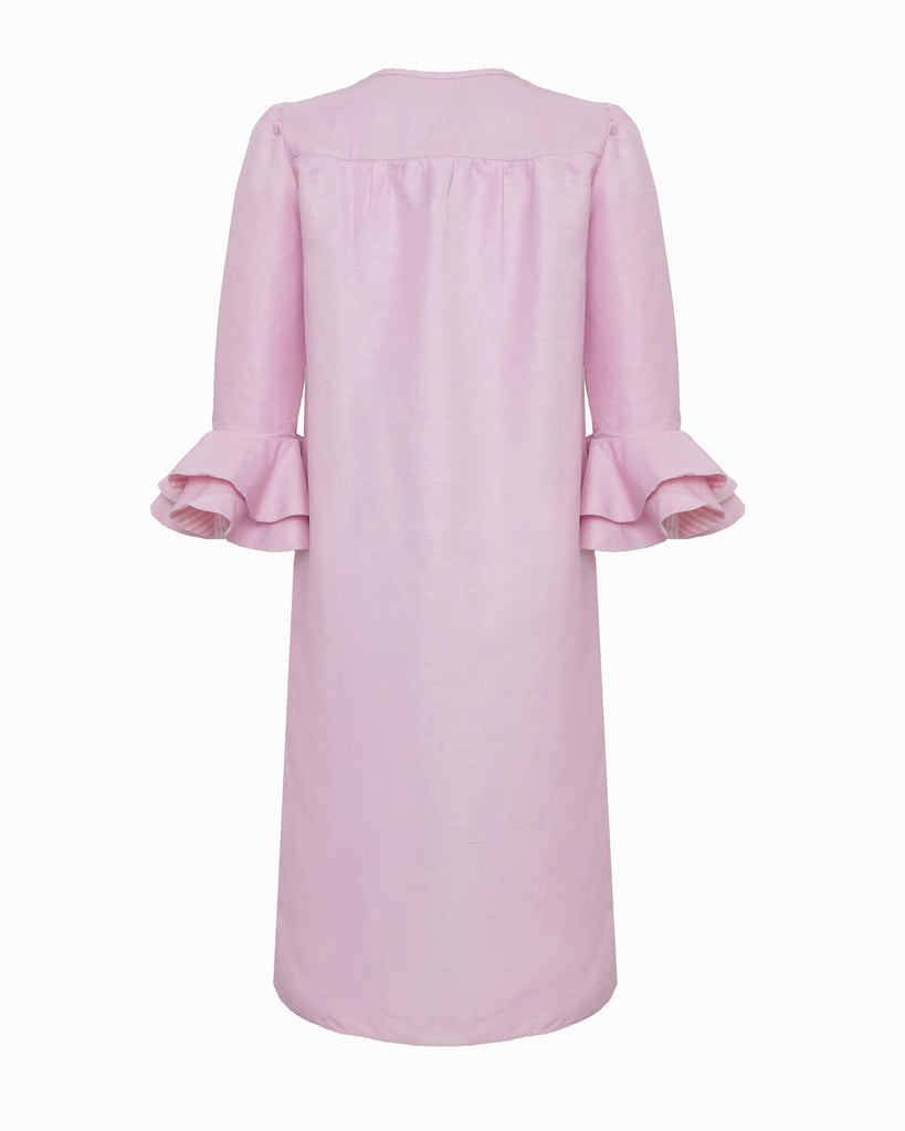 JULES DRESS PALE PINK LINEN - Limited edition