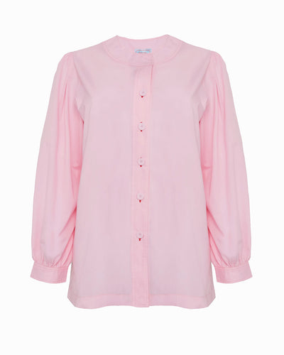 LOUIS TUNIC SHIRT ROSE PINK COTTON VOILE