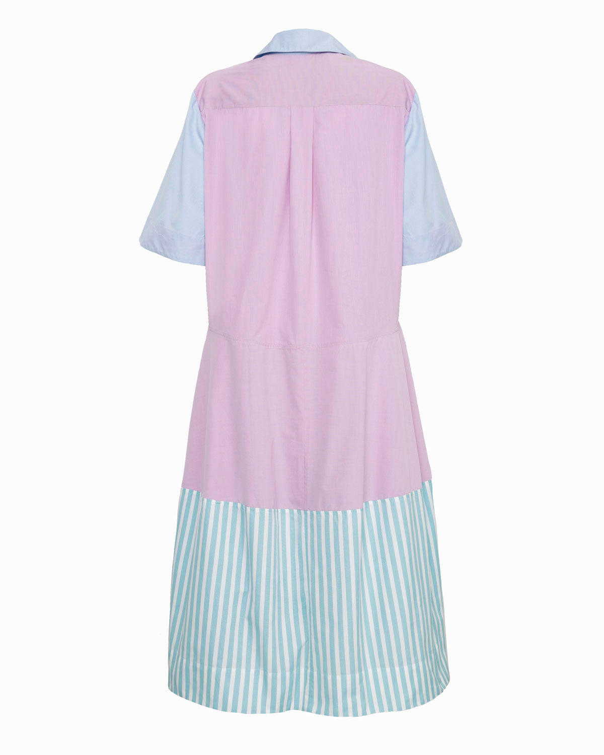 MINTY - ASYMETRICALLY SEAMED 3 COLOR PASTEL DRESS