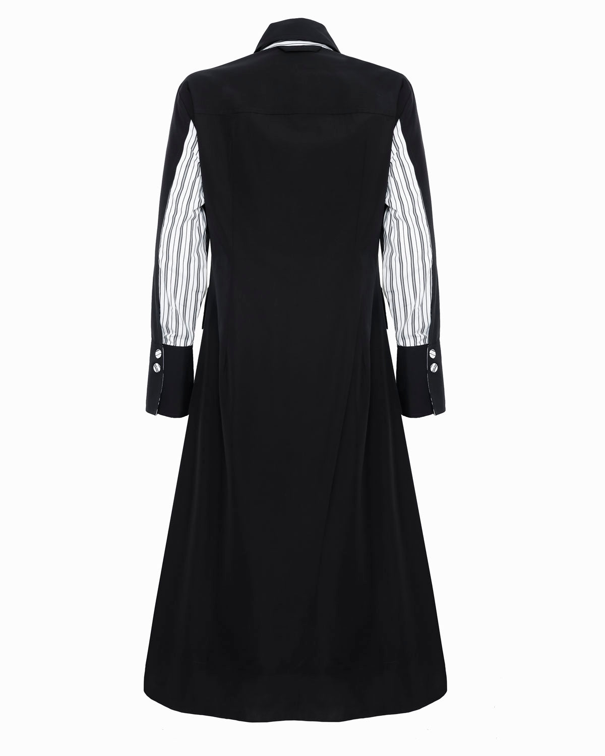 NELSON - Black long-line button thru coat dress – Dovima Paris