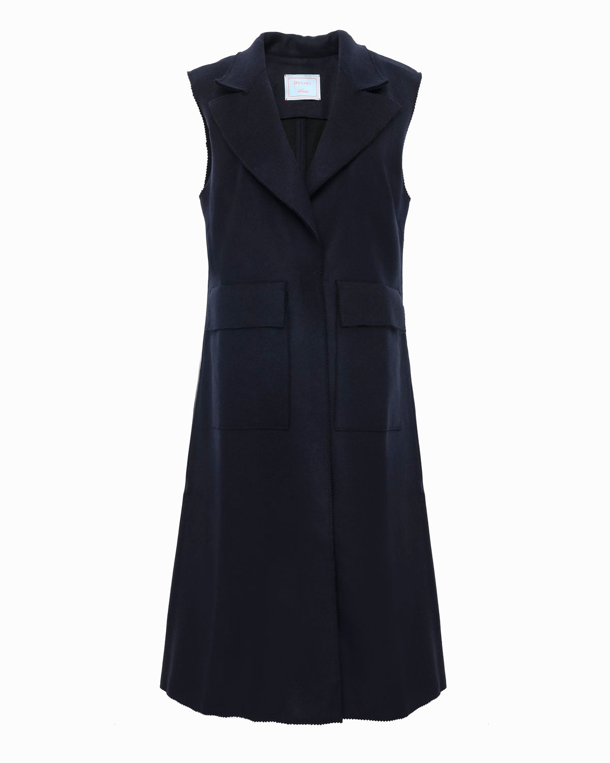 OWEN NAVY/BLACK LONGLINE SLEEVELESS VEST - DOVIMA Paris – Dovima Paris