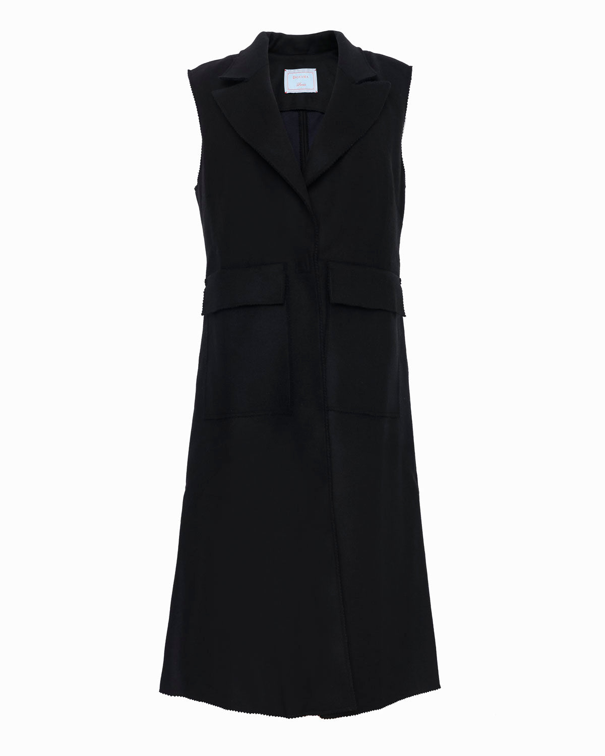 OWEN BLACK/NAVY LONGLINE SLEEVELESS VEST - DOVIMA Paris – Dovima Paris