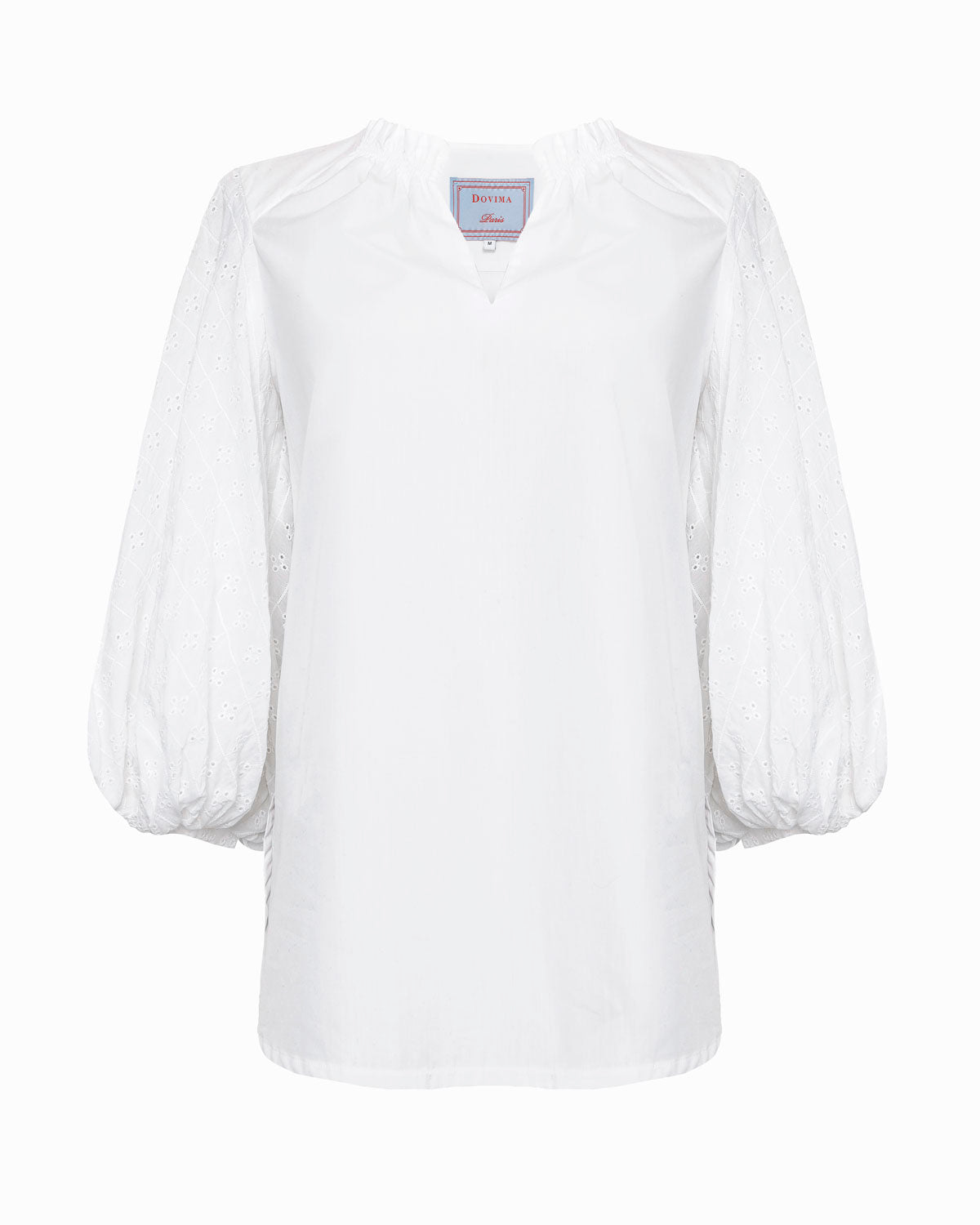 PAGET WHITE BRODERIE ANGLAISE SLEEVE TUNIC BLOUSE