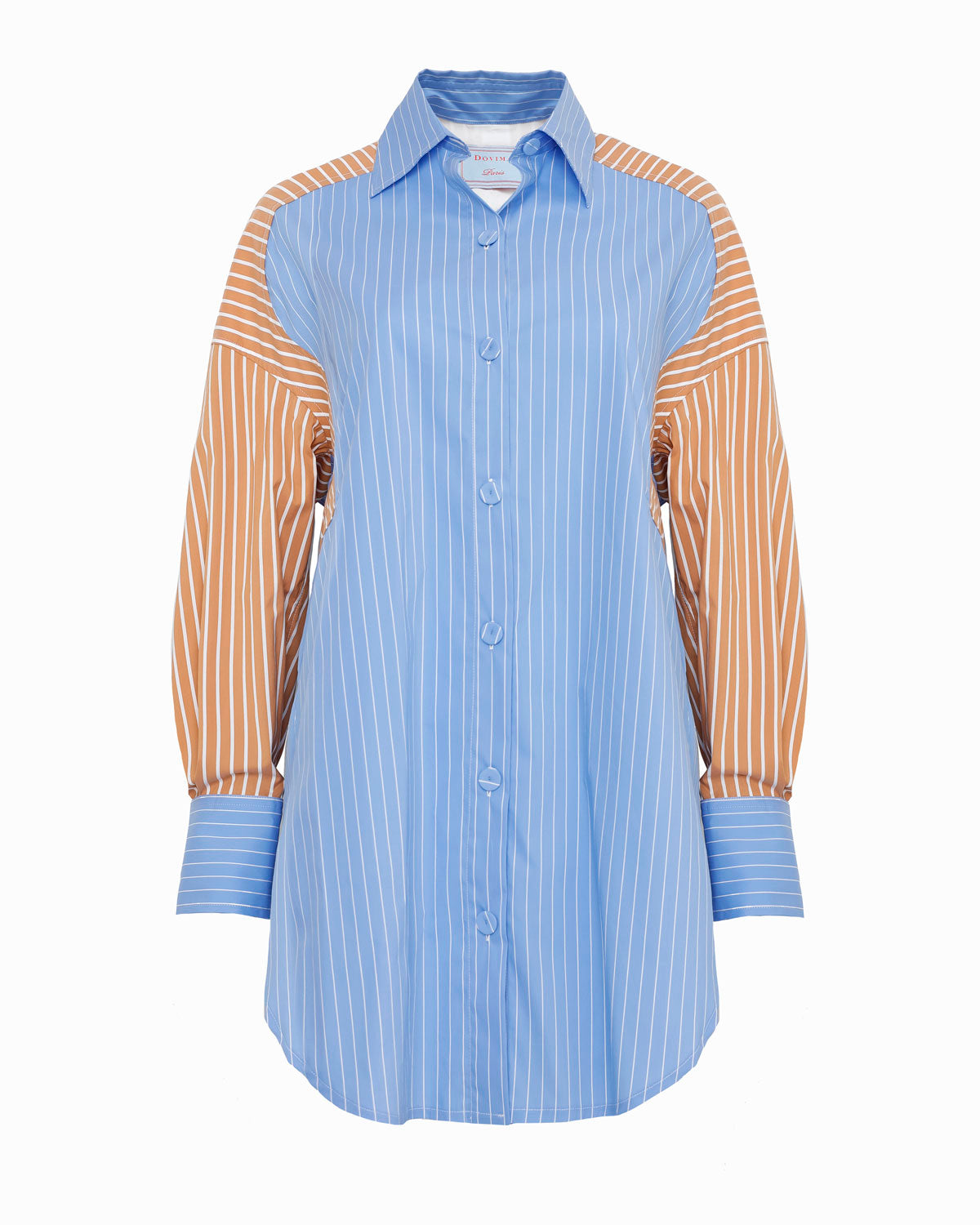 PARKER - Wedgewood Blue Stripe long-sleeved oversize shirt/dress