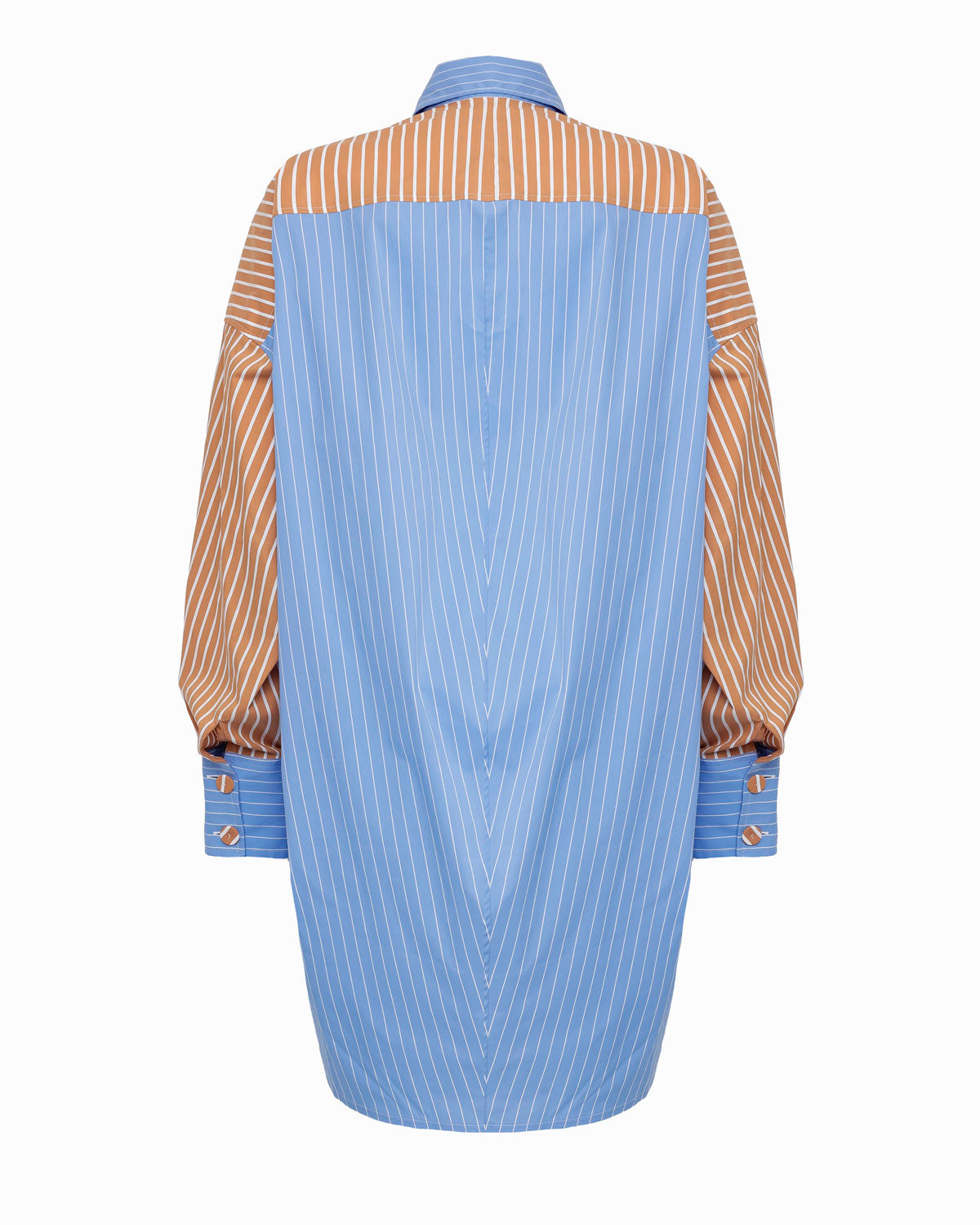 PARKER - Wedgewood Blue Stripe long-sleeved oversize shirt/dress