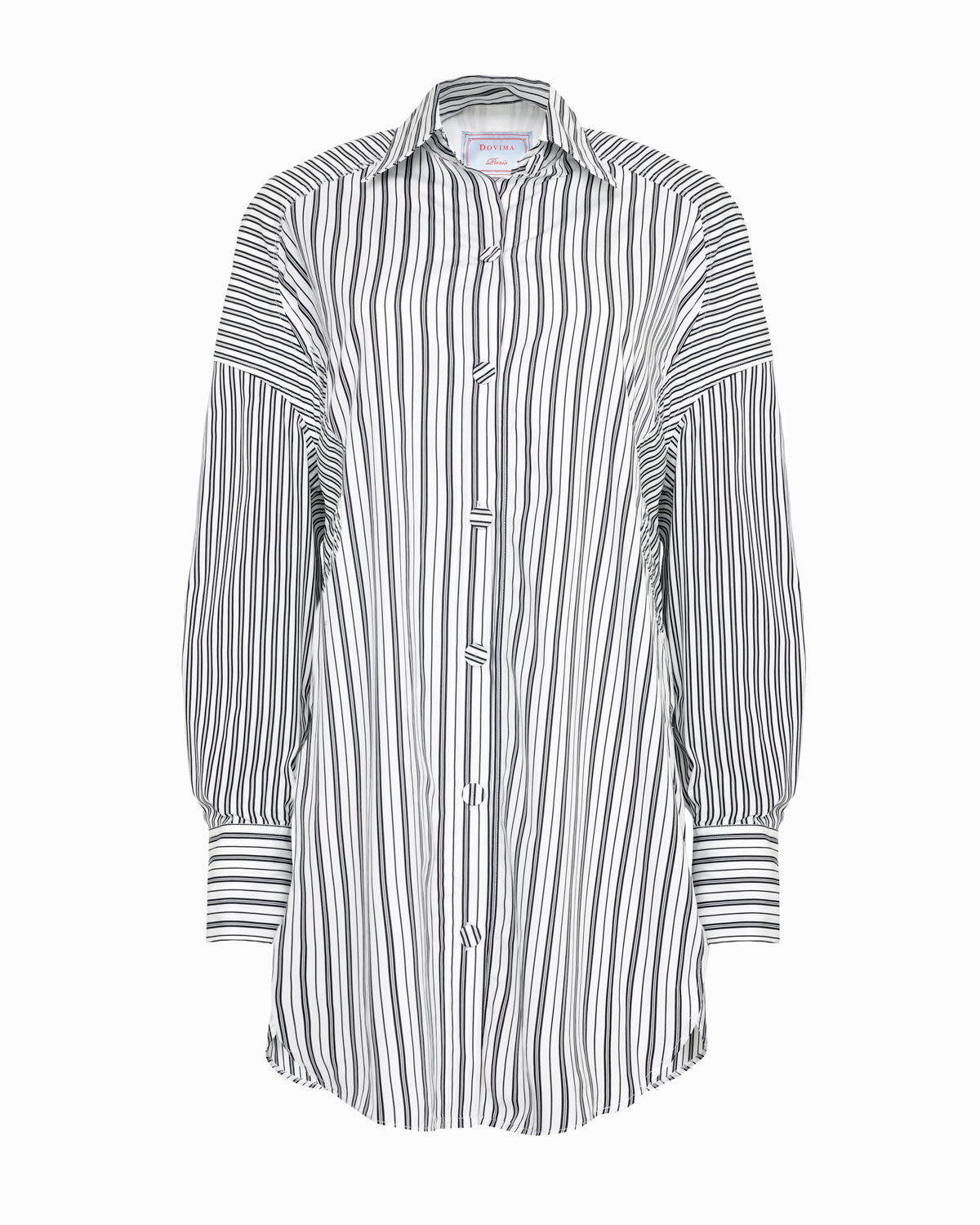 PARKER - Black & White Stripe long-sleeved oversize shirt/dress