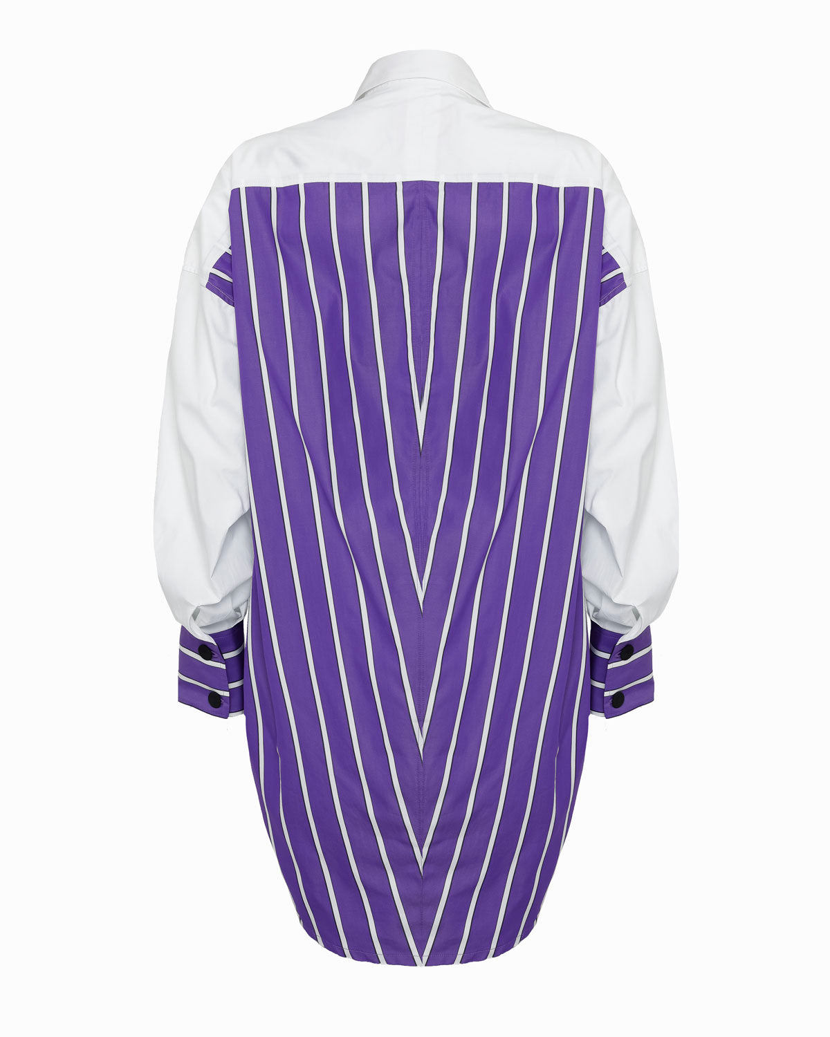 PARKER - Violet & White Stripe long-sleeved oversize shirt/dress