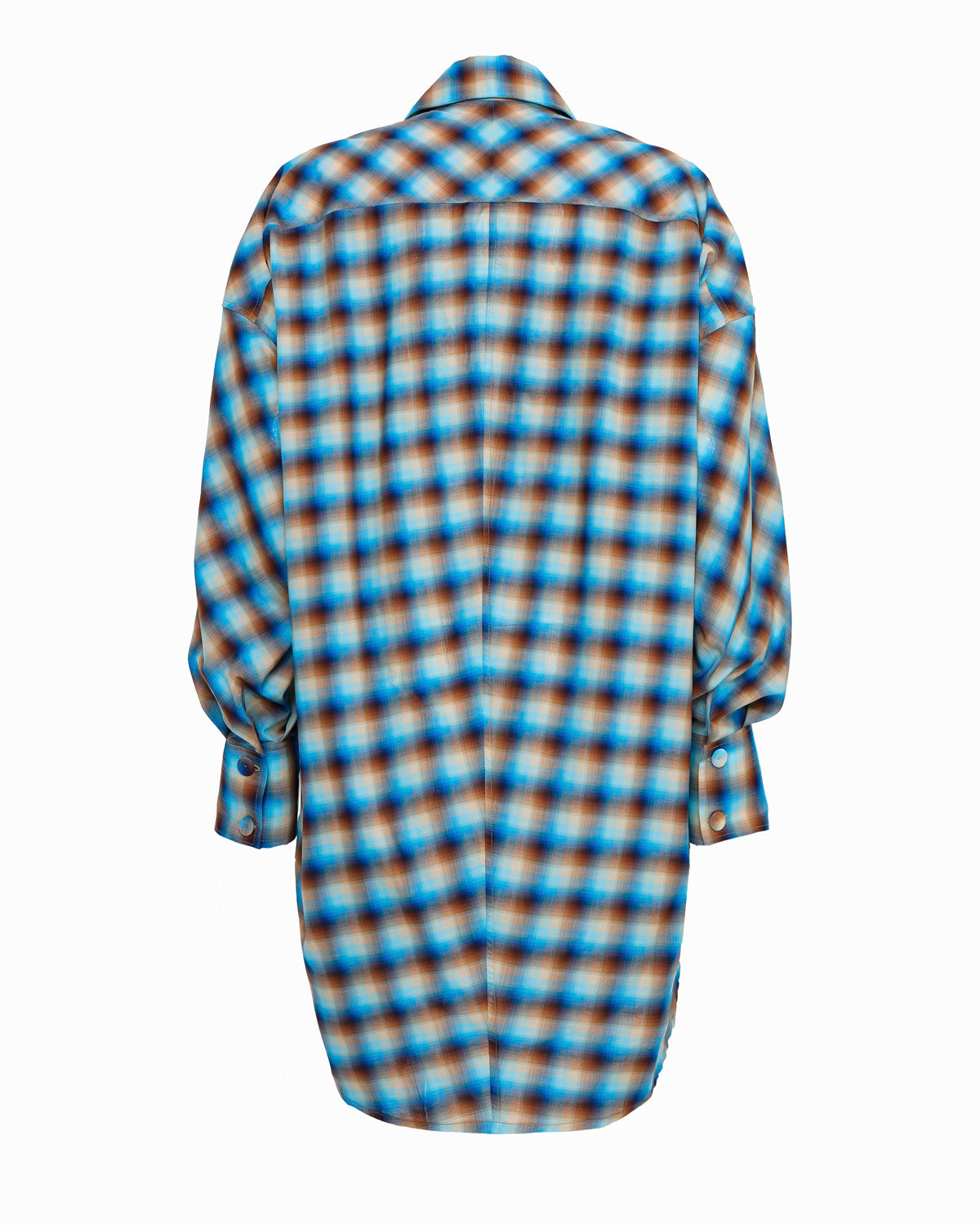 PARKER - Plaid Muslin long-sleeved oversize shirt/dress – Dovima Paris