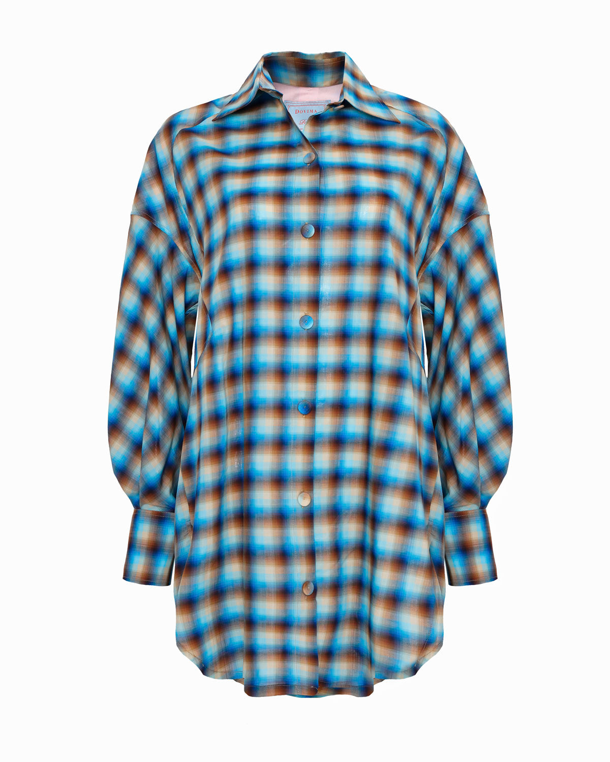 PARKER - Plaid Muslin long-sleeved oversize shirt/dress