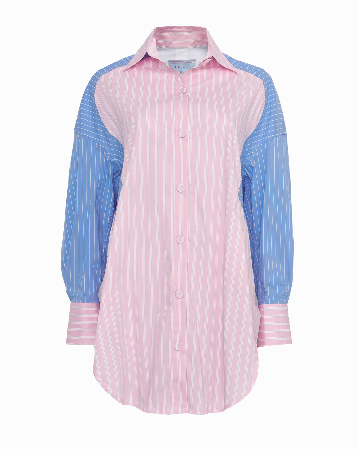 PARKER - Light Pink Stripe long-sleeved oversize shirt/dress