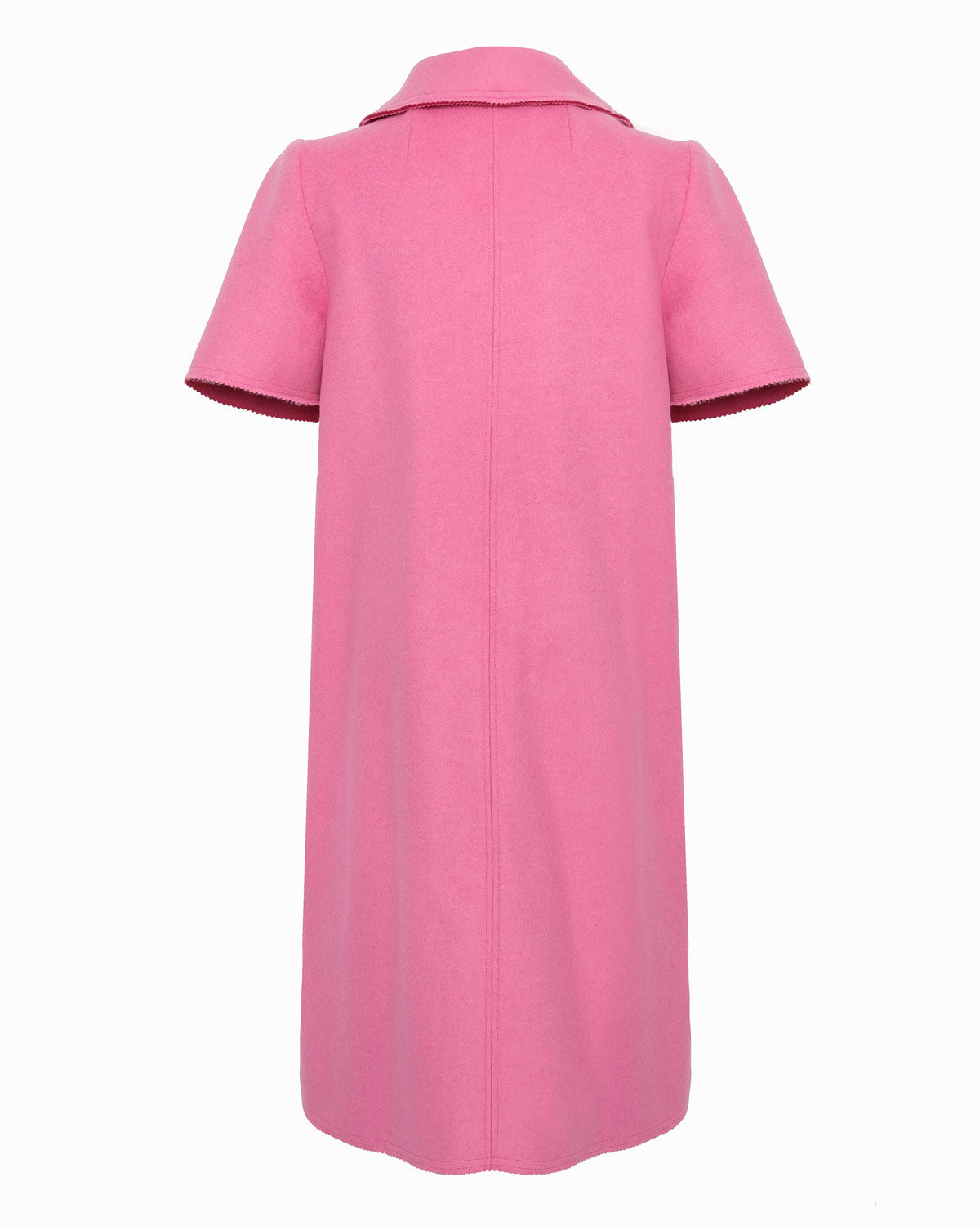 PERKIN DOUBLE FACE WOOL CASHMERE-MIX POP-OVER - PINK/MEGENTA