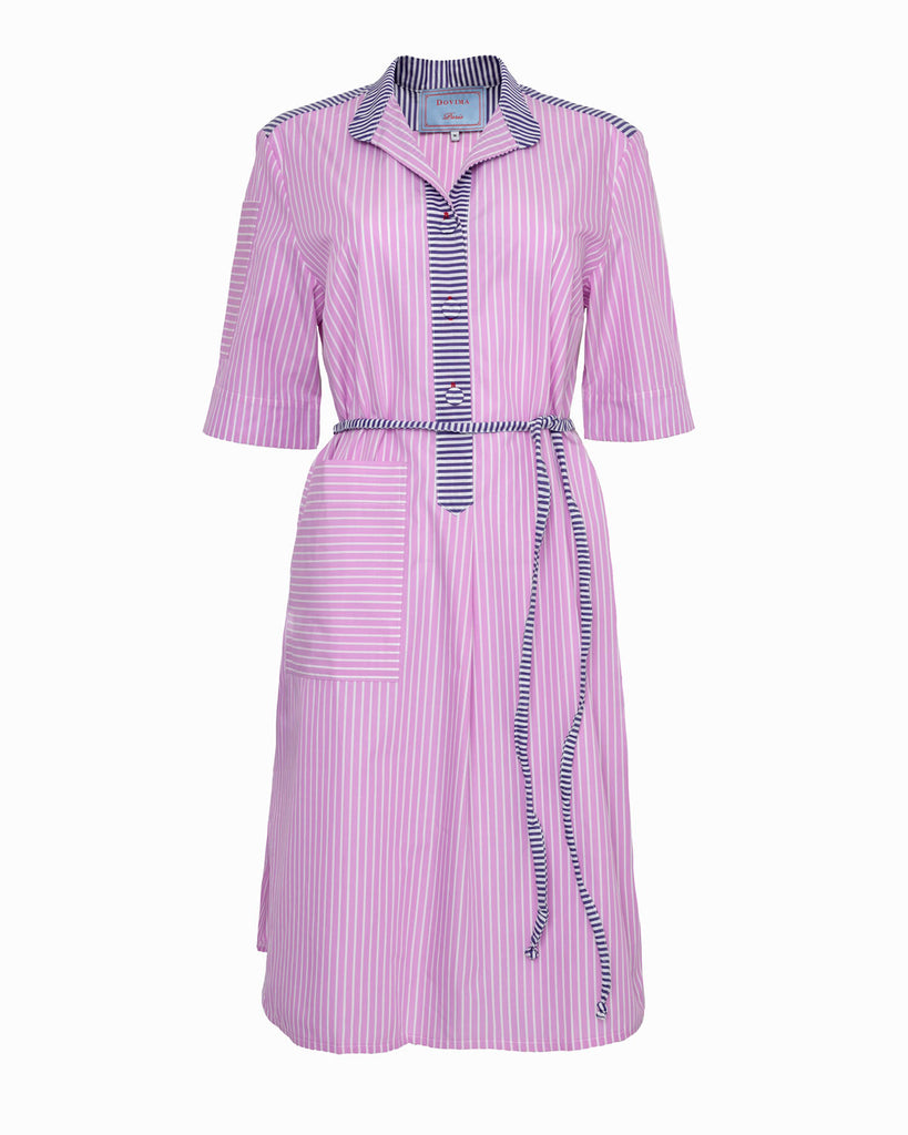 TANSY DRESS - Ben Stripe Orchid