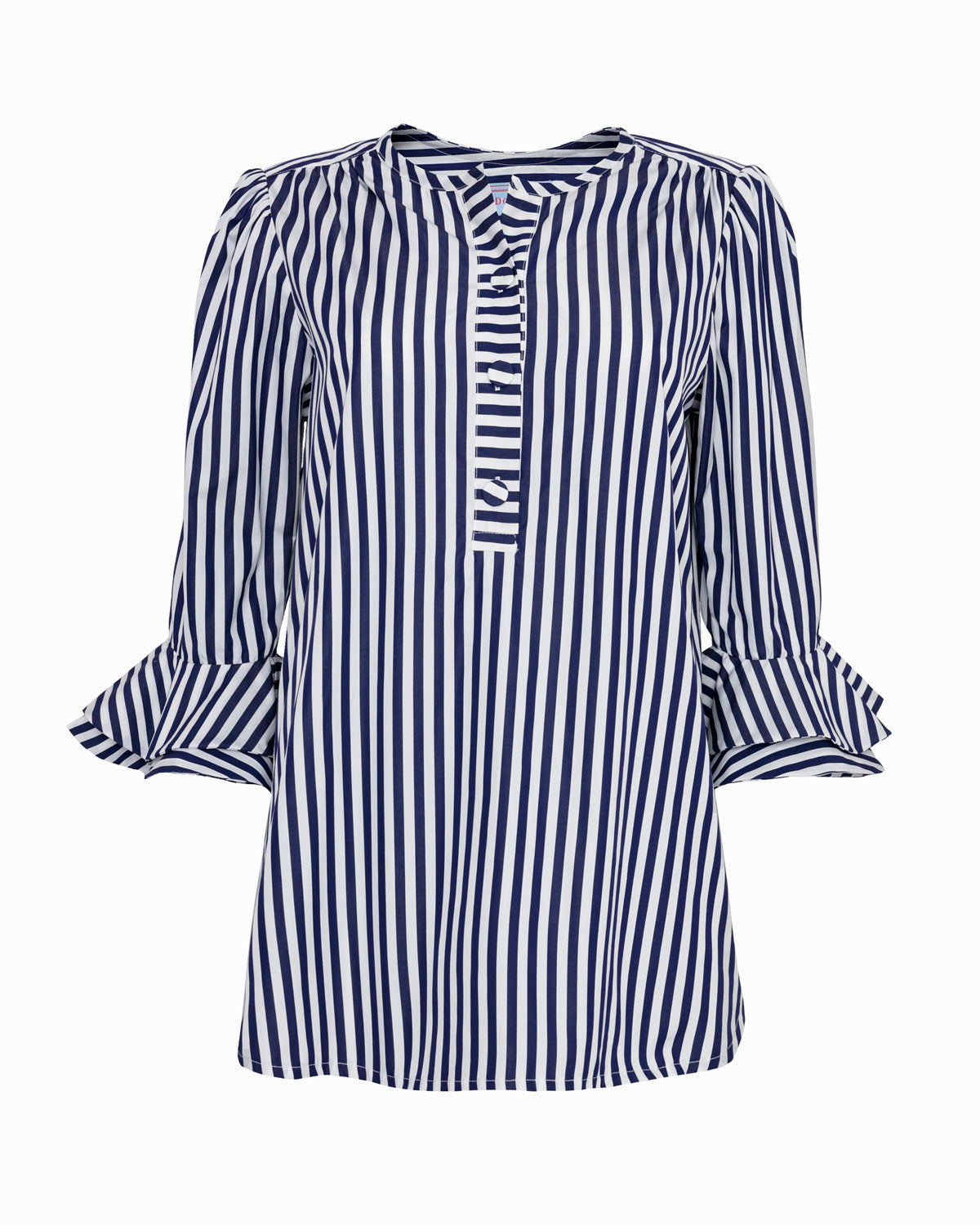 WREN LONG TUNIC - Navy White Mason Stripe