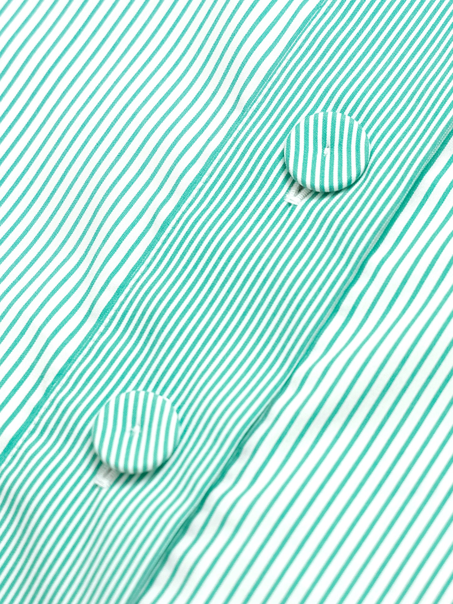 MINTY - ASYMETRICALLY SEAMED GREEN & WHITE STRIPE DRESS