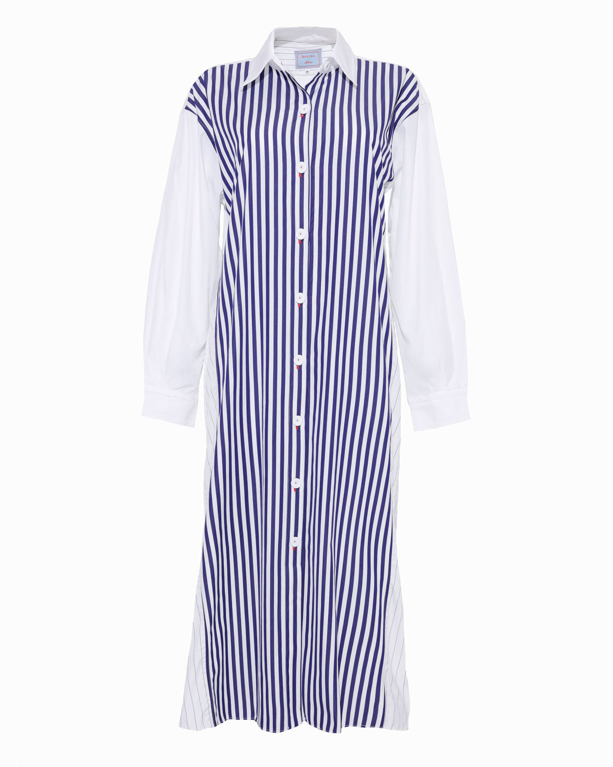 EMILE SHIRT DRESS DARK NAVY WHITE MULTI STRIPES