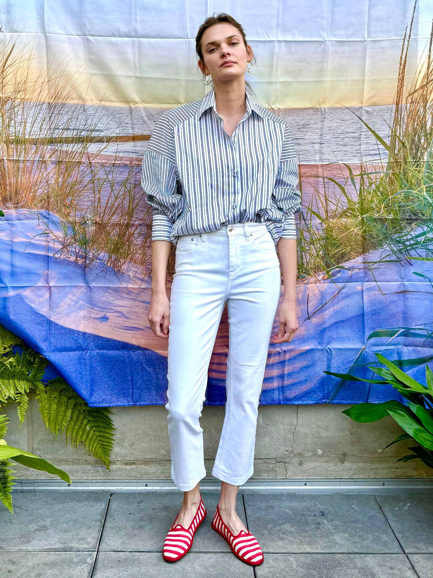 PARKER - Black & White Stripe long-sleeved oversize shirt/dress Dovima Paris PARKER - Black & White Stripe long-sleeved oversize shirt/dress Dovima Paris
