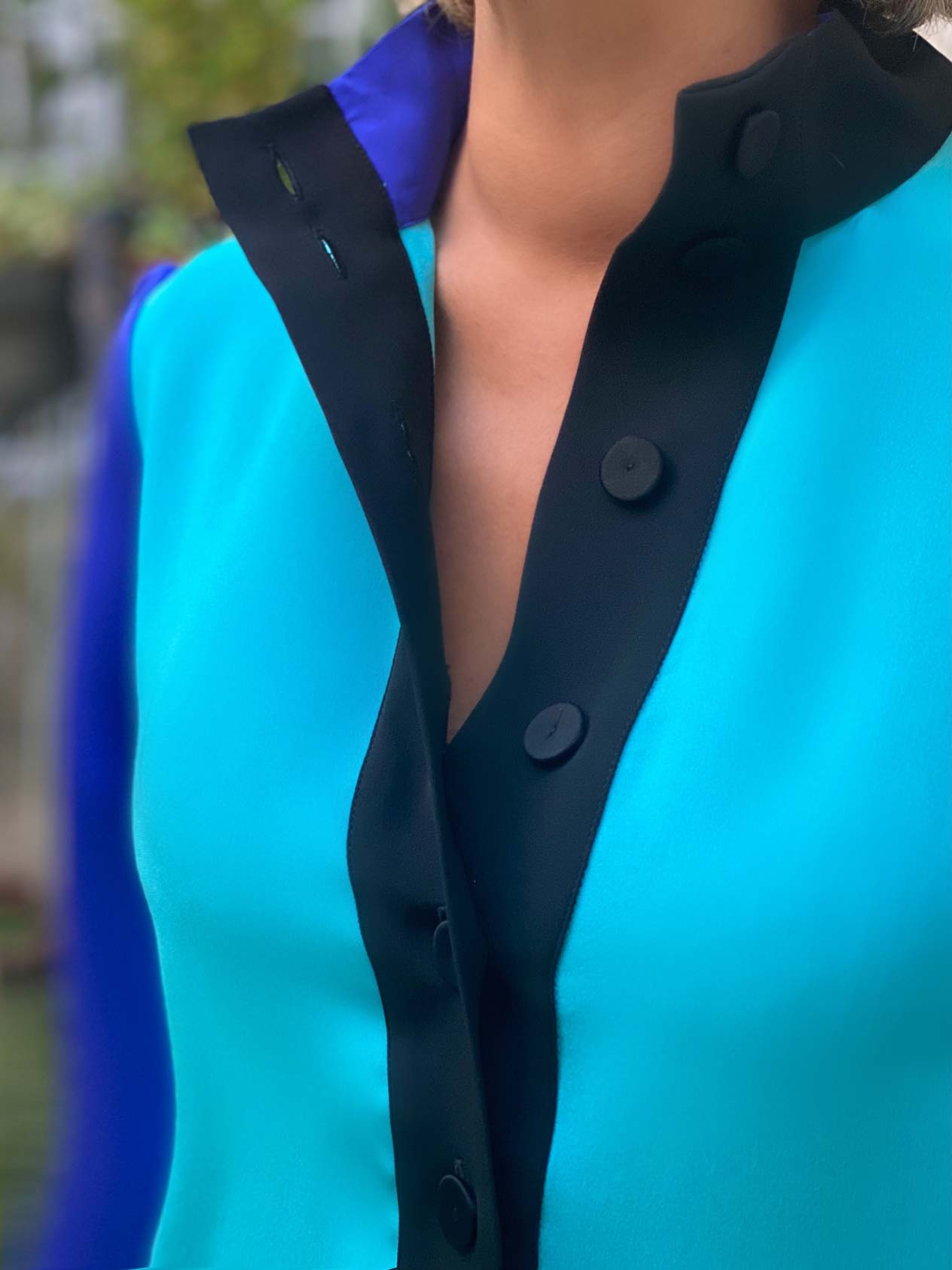 JASON DRESS - TURQUOISE SILK DRAP - DOVIMA Paris – Dovima Paris