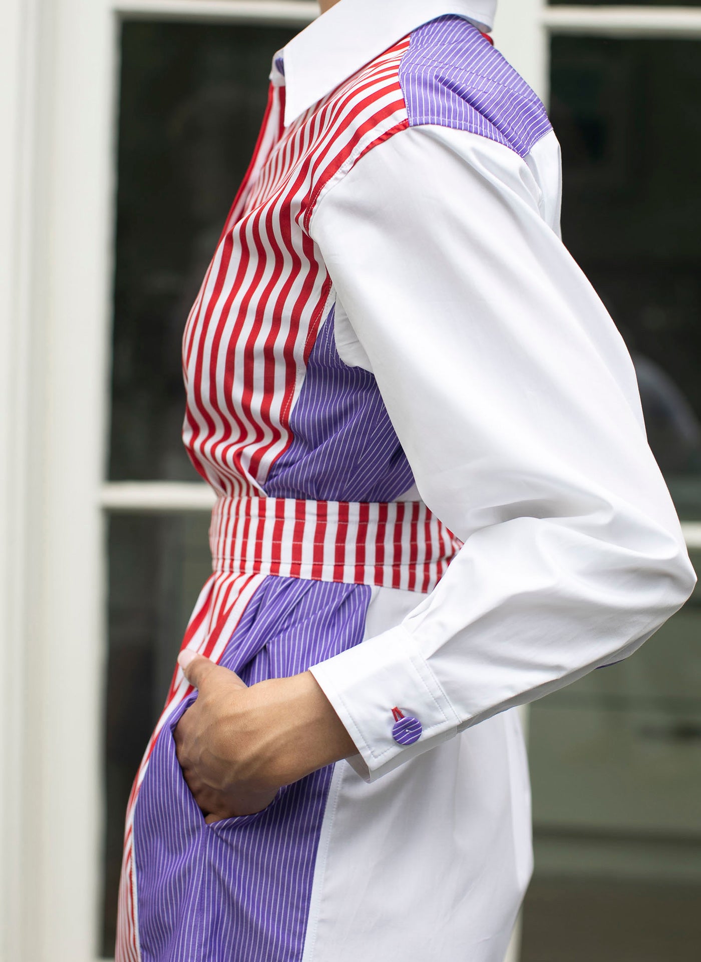 red white and blue shirt dress A Ralph Lauren Polo Shirtdress for an Afternoon of Equestrianism