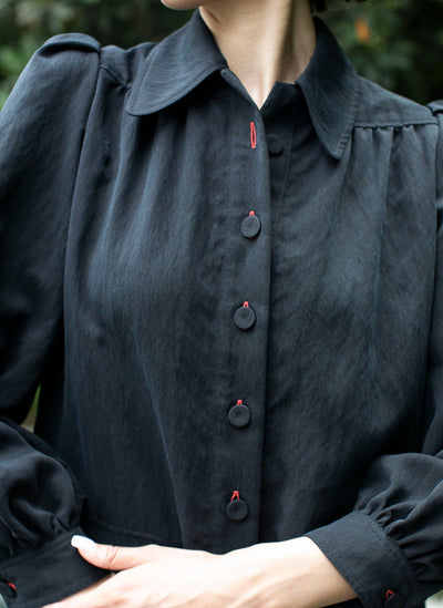 MATIS DRESS BLACK WASHED VISCOSE DRESS - Limited Edition