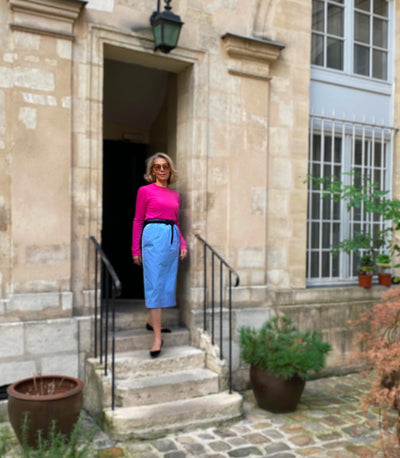 ADLER SKIRT - ALASKA BLUE RADZIMIR TAFFETA