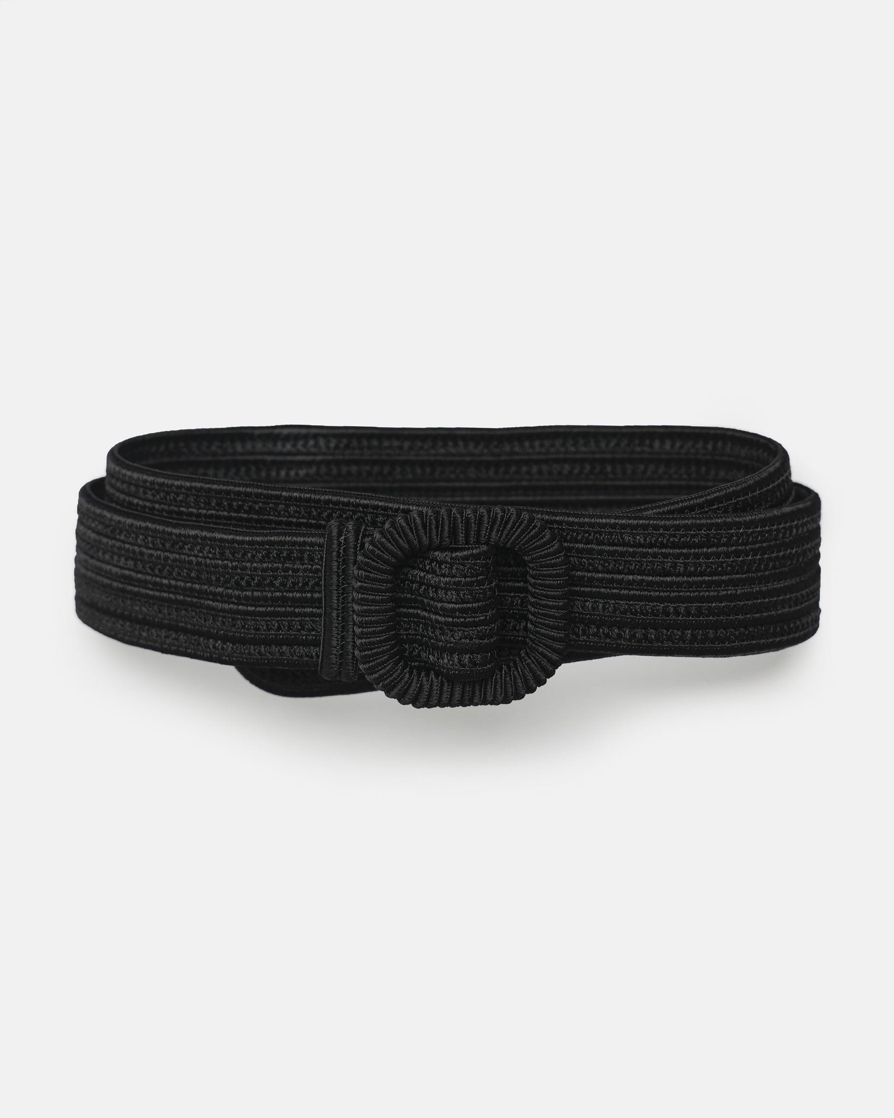 WOVEN PASSEMENTERIE BELT - Black – Dovima Paris