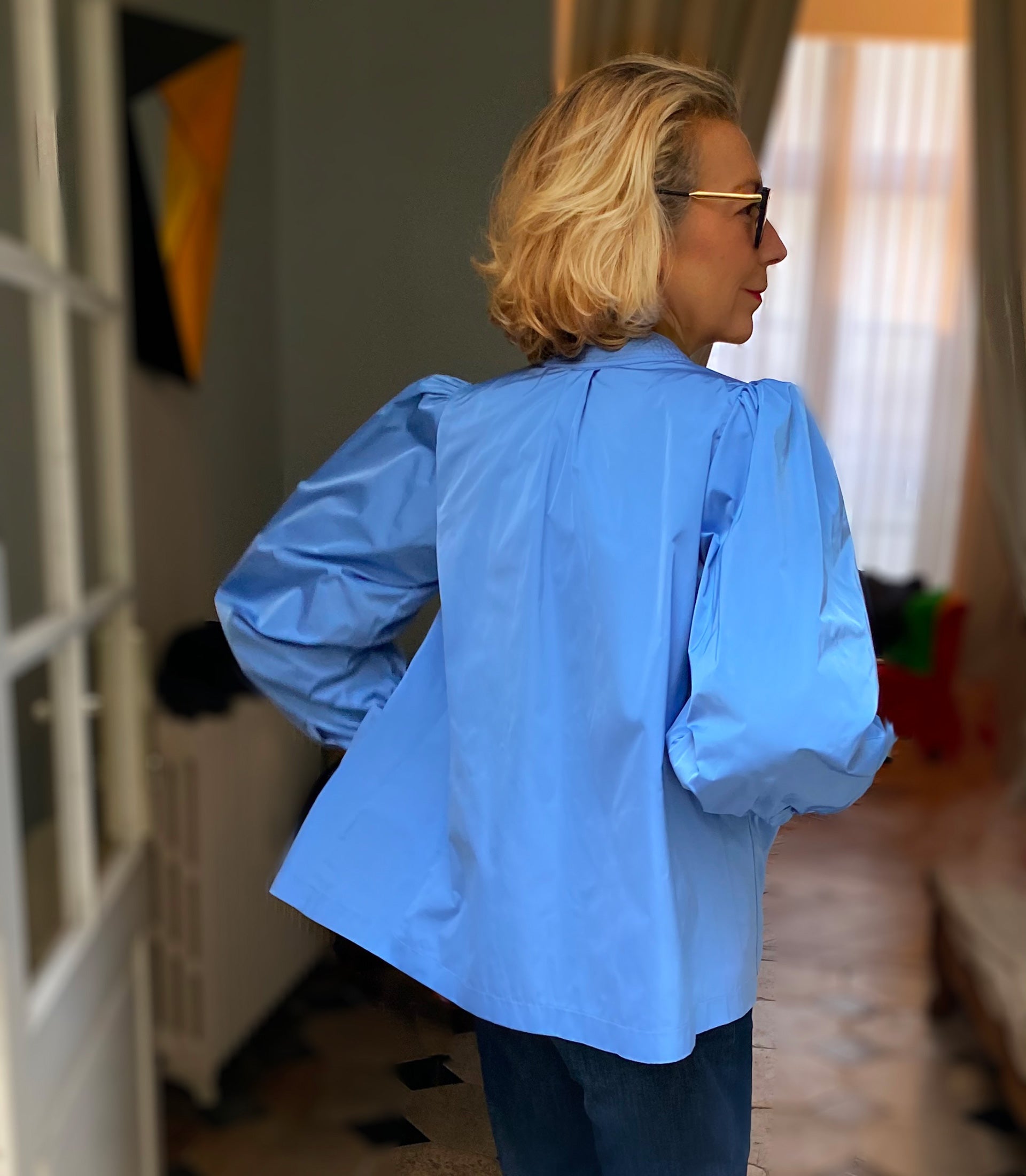 CARSON JACKET - ALASKA BLUE RADZIMIR TAFFETA