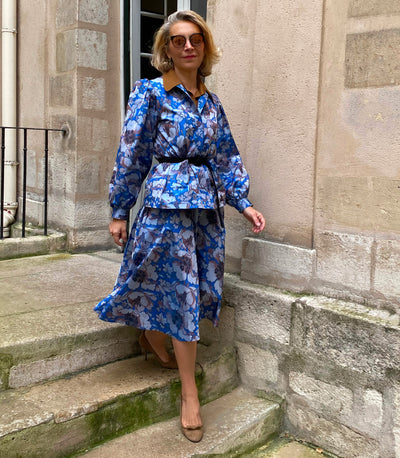 GLYNN SKIRT  - AMOUR FLORAL TAFFETA - LIMITED EDITION