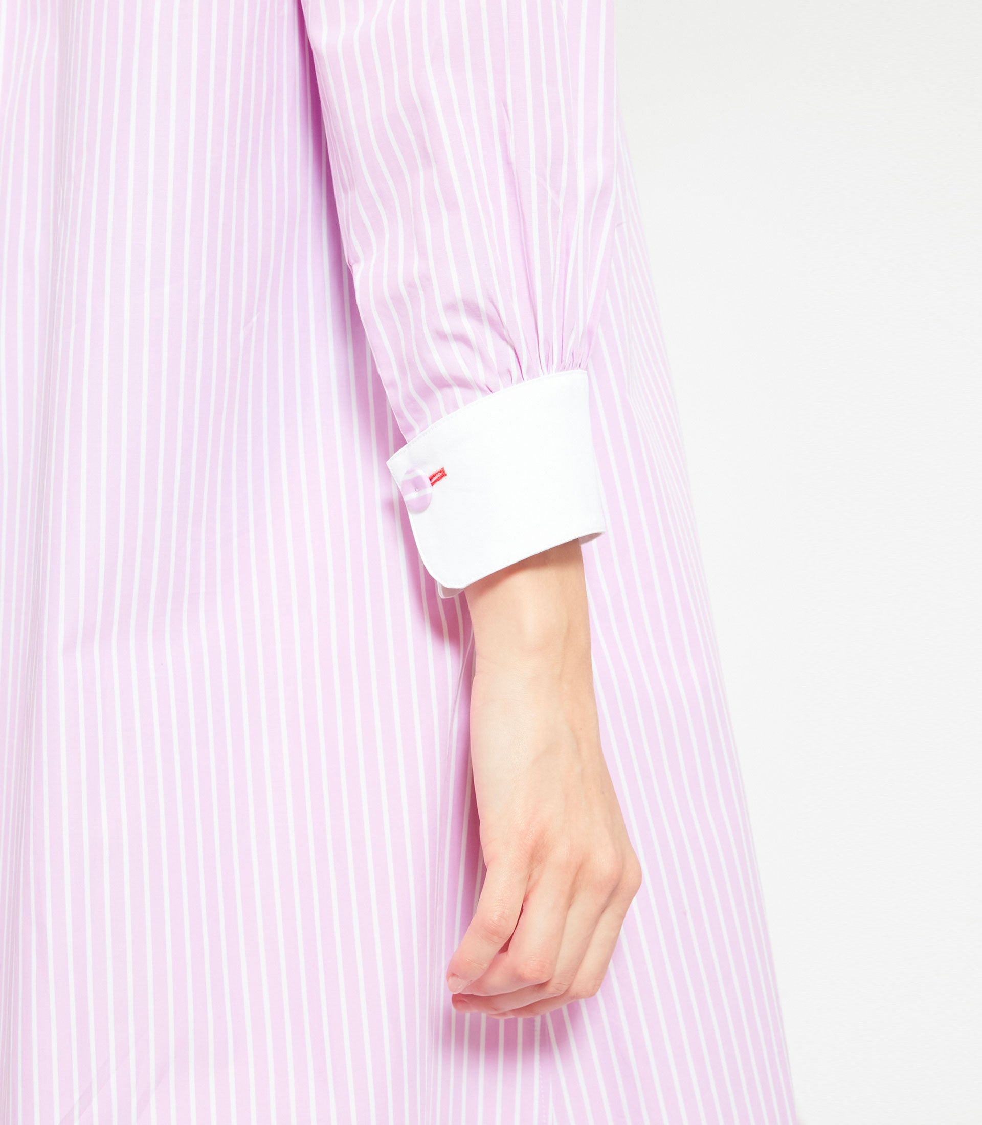 JAY COTTON DRESS - Ben Stripe Orchid Pink