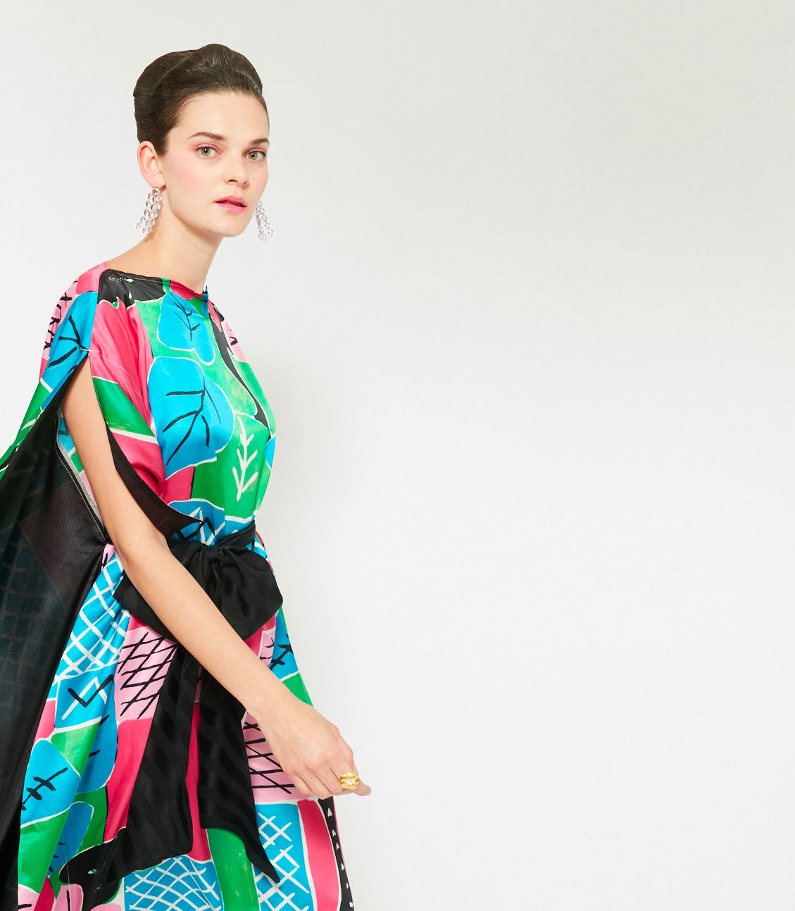 KARINA KAFTAN - Alocasia multi color silk